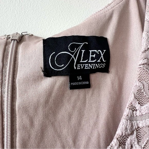 NWT Alex Evenings Purple Scoop Neck Maxi Dress | Size 14 - Picture 5 of 7